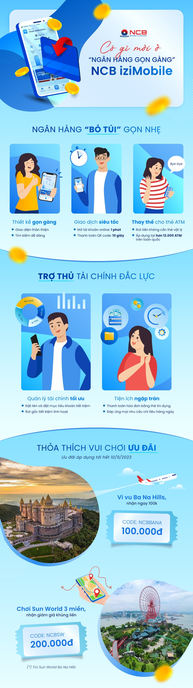 C&oacute; g&igrave; mới ở &ldquo;ng&acirc;n h&agrave;ng gọn g&agrave;ng&rdquo; NCB iziMobile? - Ảnh 1.