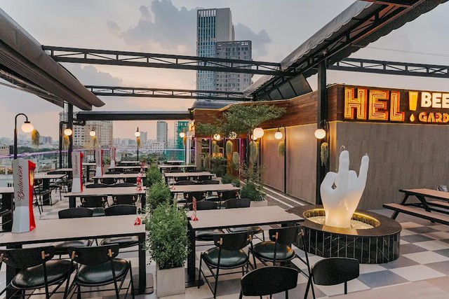 Heli Beer Garden - Rooftop mới toanh có view Landmark 81 siêu đẹp ở TP.HCM - Ảnh 2.