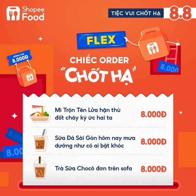 ShopeeFood chốt hạ với trăm ng&agrave;n ưu đ&atilde;i xoay quanh số 8, t&iacute;n đồ ăn uống rần rần k&eacute;o nhau l&ecirc;n app săn t&agrave;i lộc - Ảnh 2.