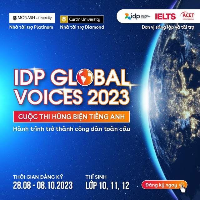 Khởi động cuộc thi h&ugrave;ng biện tiếng Anh - IDP Global Voices 2023 - Ảnh 1.
