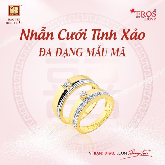 Mừng ngày chung đôi, trọn đời gắn kết cùng nhẫn cưới, trang sức cưới vàng của Bảo Tín Minh Châu - Ảnh 2.