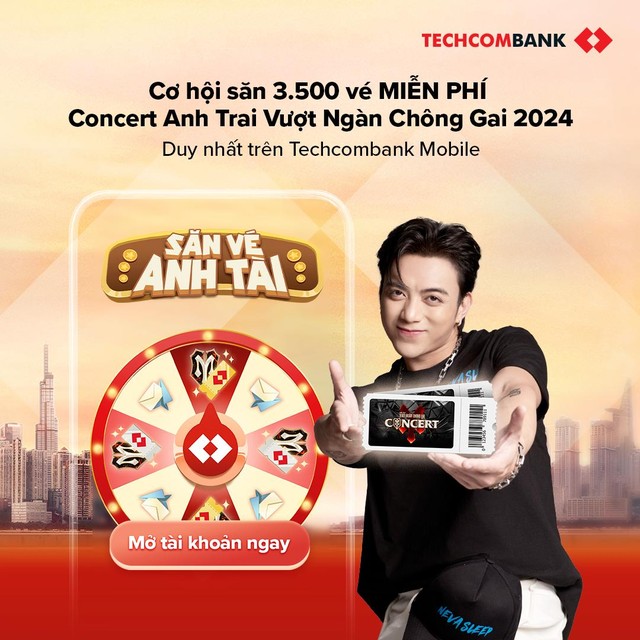 Sức hút của Techcombank trước thềm concert Anh Trai Vượt Ngàn Chông Gai 2024 - Ảnh 2.