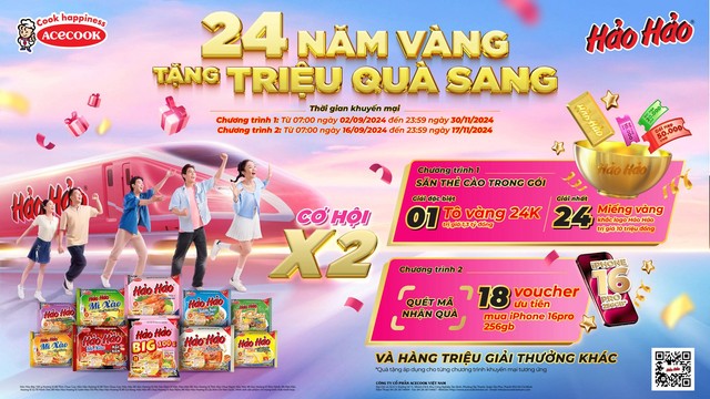 Hảo Hảo 24 năm vàng, triệu quà tặng với 2 chương trình khuyến mại lớn - Ảnh 1.