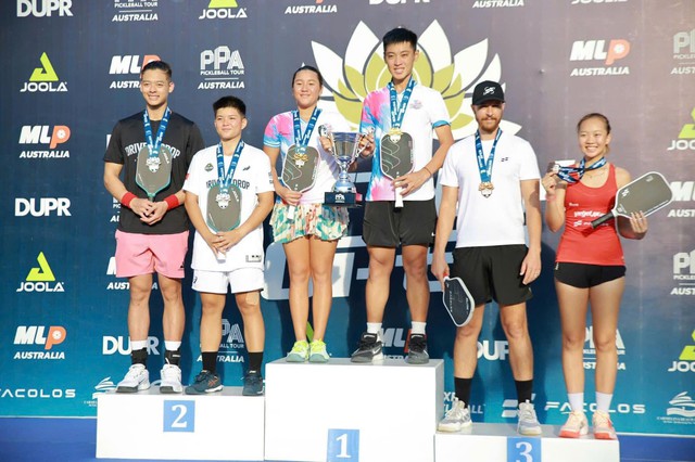 Team D-Joy giành hàng loạt huy chương tại giải đấu pickleball PPA Tour Australia - Việt Nam Open 2024 - Ảnh 1.