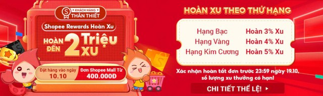 Siêu sale 10.10 ngập tràn deal chính hãng, riêng “cạ cứng” Shopee có cơ hội hoàn đến 2 triệu xu! - Ảnh 2.