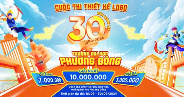 Biểu tượng chim lạc vươn cánh kỷ niệm 30 năm thành lập trường Đại học Phương Đông - Ảnh 1.