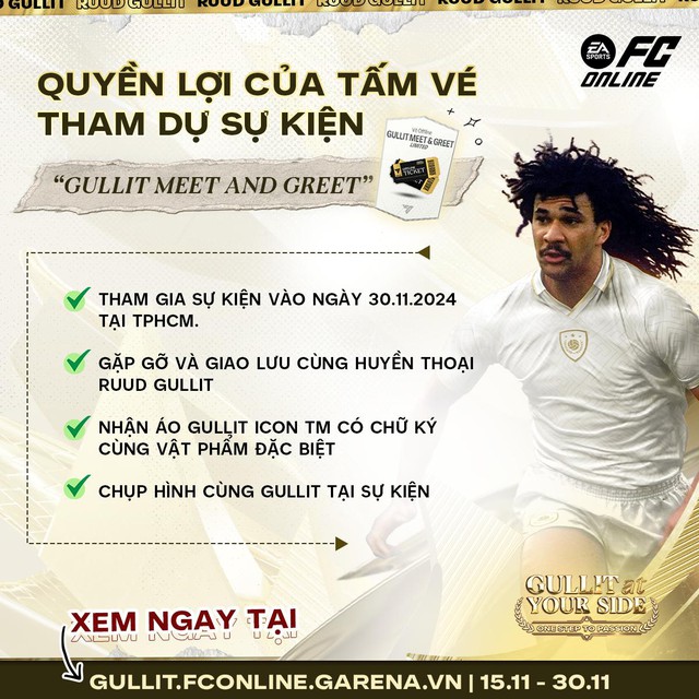 FC Online tung ra sự kiện “Gullit At Your Side” chiêu đãi người chơi với loạt quà khủng nhân dịp mời Gullit tới Việt Nam - Ảnh 3.