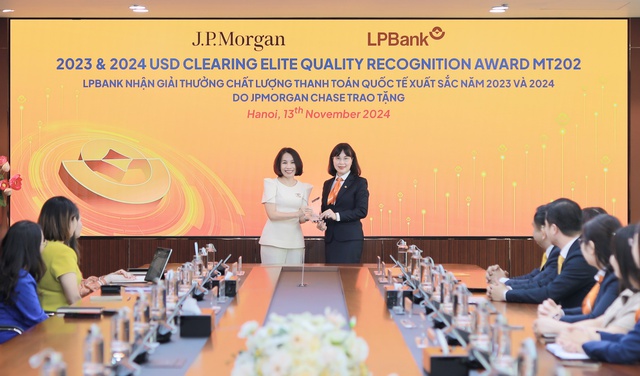 LPBank đoạt giải thưởng danh giá về thanh toán quốc tế từ JPMorgan Chase - Ảnh 1.