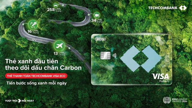 Techcombank ra mắt thẻ xanh đầu tiên theo dõi dấu chân carbon cho bạn tiến bước sống xanh mỗi ngày - Ảnh 1.