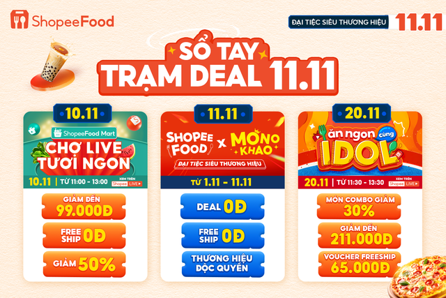 Bùng nổ vị giác với "Sổ tay trạm deal" ShopeeFood: Ưu đãi cực "khủng"!- Ảnh 1.