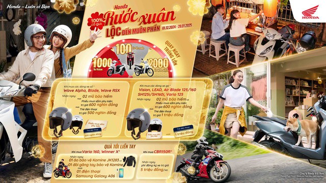 Chào đón năm mới đầy khởi sắc với chương trình khuyến mại “Honda rước xuân – Lộc đến muôn phần” - Ảnh 1.
