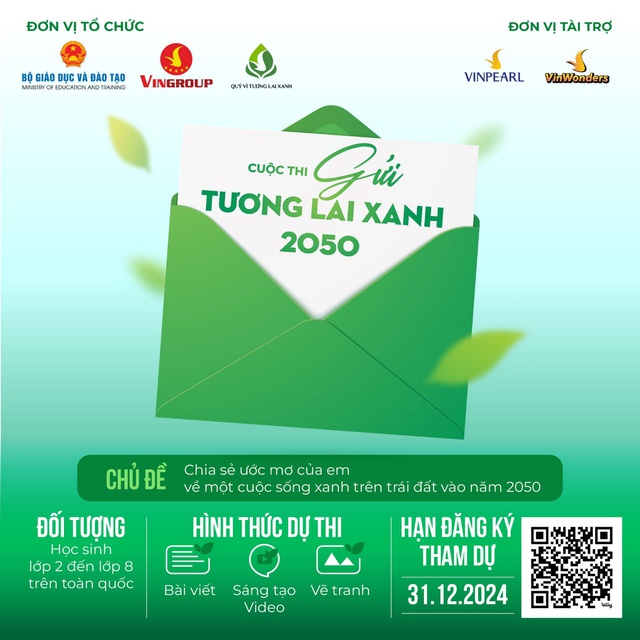 Phát động cuộc thi “Gửi tương lai xanh 2050” - Lan tỏa thông điệp xanh cho thế hệ tương lai - Ảnh 2.