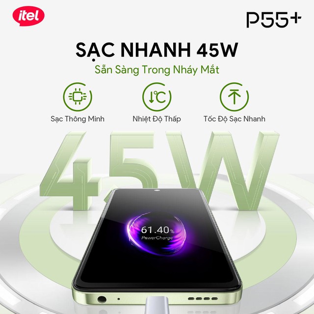 Itel P55 Plus: Smartphone giá rẻ dưới 3 triệu, hiệu năng tuyệt vời- Ảnh 3. Itel P55 Plus: Smartphone giá rẻ dưới 3 triệu, hiệu năng tuyệt vời- Ảnh 3.
