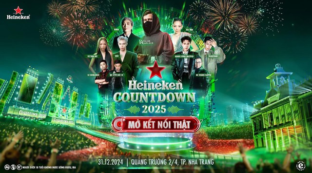 Alan Walker và dàn sao Việt đã xác nhận góp mặt Heineken Countdown 2025 tại Nha Trang: Cùng săn ngay “Chiếc vé quyền năng” - Ảnh 1.