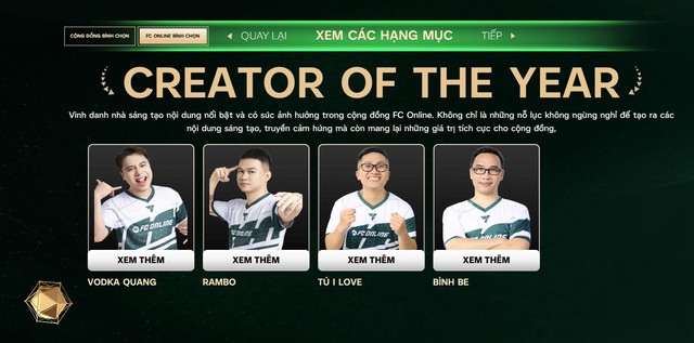 FC Online Year-End Gala 2024 chính thức trở lại: Ai sẽ trở thành Creator Of The Year năm nay? - Ảnh 6.