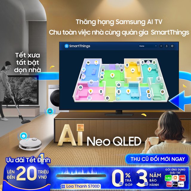 Khai xuân cùng Samsung AI TV, tưng bừng đón Tết đỉnh với ưu đãi đến 40 triệu, tặng điện thoại S24 - Ảnh 5.