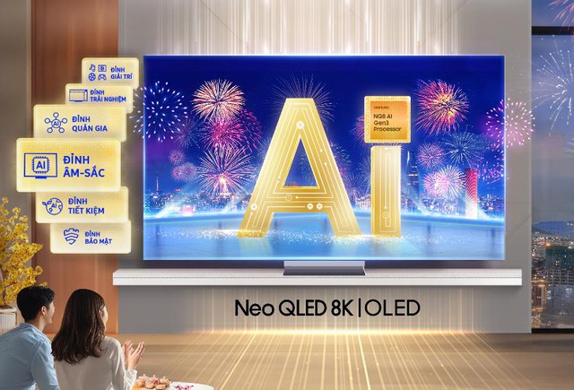 Đón Tết đỉnh với Samsung AI TV cỡ lớn 65-75-85 inch giá tốt: Trải nghiệm âm sắc toàn năng, nhận ngay ưu đãi khủng - Ảnh 1.