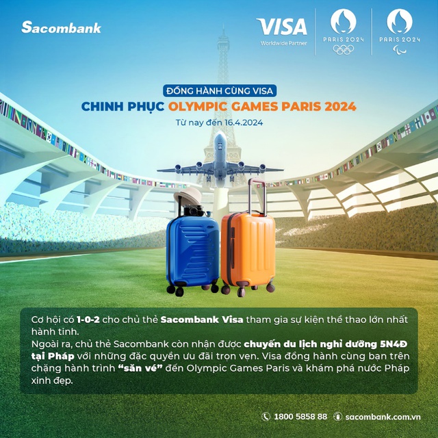 Săn vé đến Olympic Games Paris 2024 cùng thẻ Sacombank Visa - Ảnh 1.