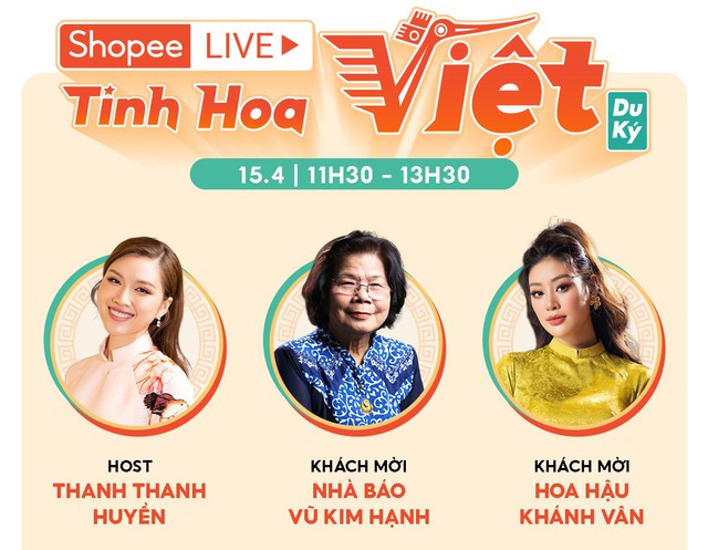 Ra mắt chuỗi livestream “Shopee - Tinh Hoa Việt Du Ký” với sự tham gia của nhà báo Vũ Kim Hạnh - Ảnh 2.