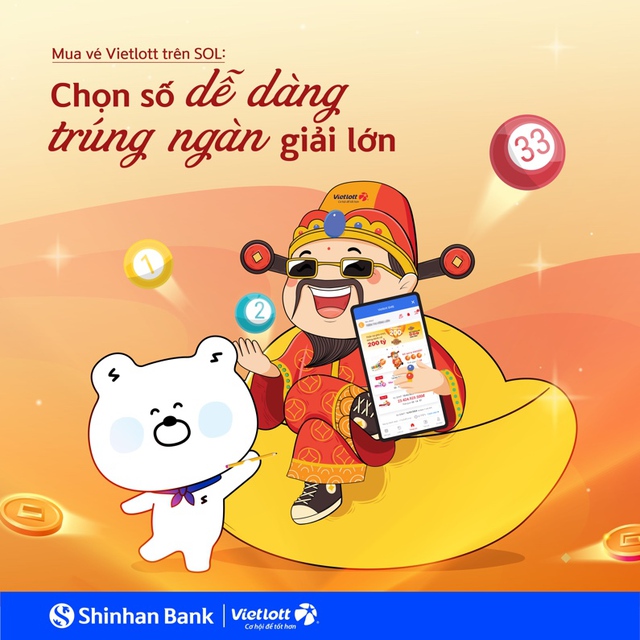 Cùng Shinhan SOL Việt Nam săn Jackpot hàng tỷ đồng với tiện ích “Vietlott SMS” - Ảnh 1.