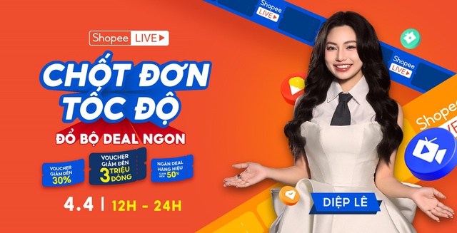 &ldquo;Cho&aacute;ng&rdquo; v&igrave; độ đầu tư của Diệp L&ecirc; mỗi lần xuất hiện tr&ecirc;n Shopee Live, tung deal hời v&agrave; voucher ngập lối - Ảnh 3.