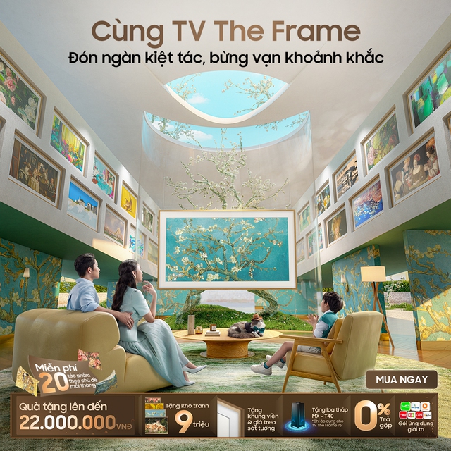 TV The Frame 2024 mang dòng chảy nghệ thuật vào nhà, thiên biến vạn hóa với kho tranh đặc sắc miễn phí mỗi tháng - Ảnh 1.