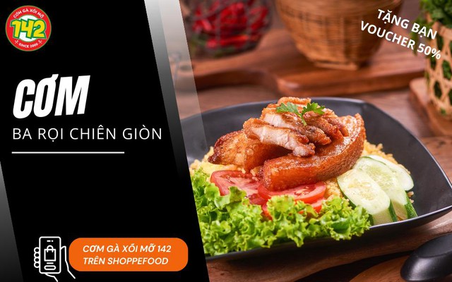 ShopeeFood tung siêu voucher 50% cho Cơm Gà Xối Mỡ 142, hội “ghiền tinh bột” nhanh tay rước ngay - Ảnh 3.