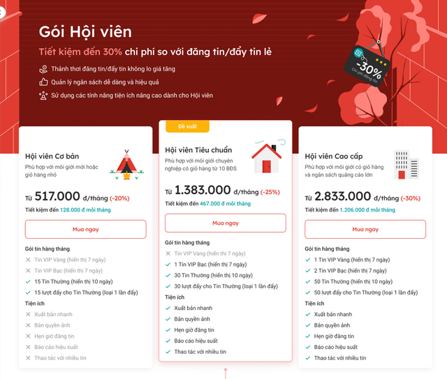 Batdongsan.com.vn ra mắt Gói Hội viên giúp giảm 30% chi phí đăng tin - Ảnh 1.