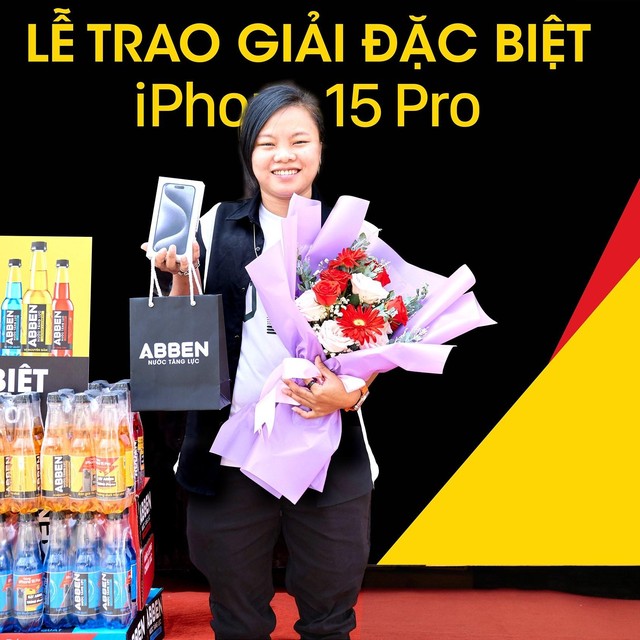 Cơ hội trúng iPhone 15 Pro miễn phí cùng nước tăng lực ABBEN - Ảnh 3.