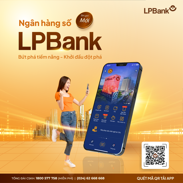 Nền tảng ngân hàng số LienViet24h đổi tên thành LPBank - Ảnh 1.