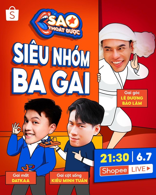 Bất ngờ khi dàn mỹ nam “chông gai” và “ba gai” nối nhau lên sóng Shopee Live trong siêu hội 7.7 - Ảnh 1.