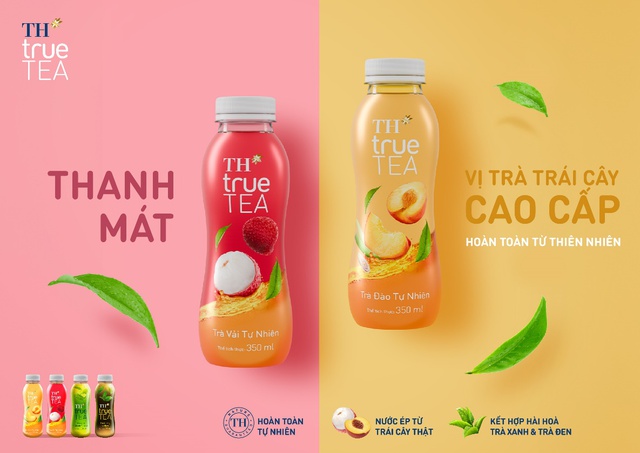 Trà Đào Tự Nhiên, Trà Vải Tự Nhiên TH true TEA: Thanh mát vị trà trái cây cao cấp, hoàn toàn từ thiên nhiên - Ảnh 1.