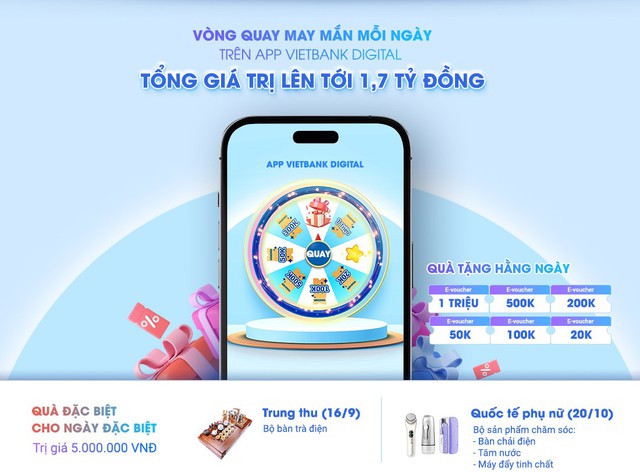 Vietbank ra mắt chương trình khuyến mãi Quà tặng tiền tỷ - Chào thu hết ý - Ảnh 1.