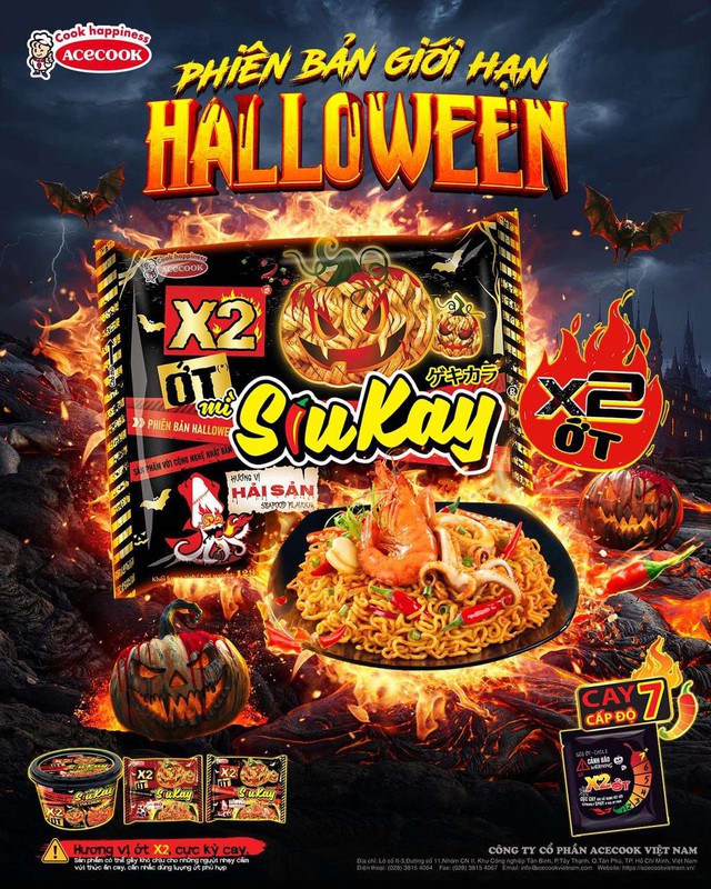 Đón Halloween bùng nổ với mì cay SiuKay X2 ớt phiên bản giới hạn - Ảnh 1.