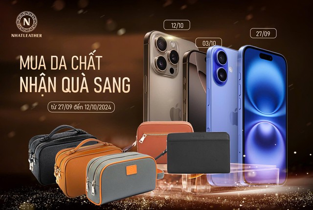 Mua da chất - Nhận quà sang với Nhat Leather: IPhone 16 đã có chủ - Ảnh 1.