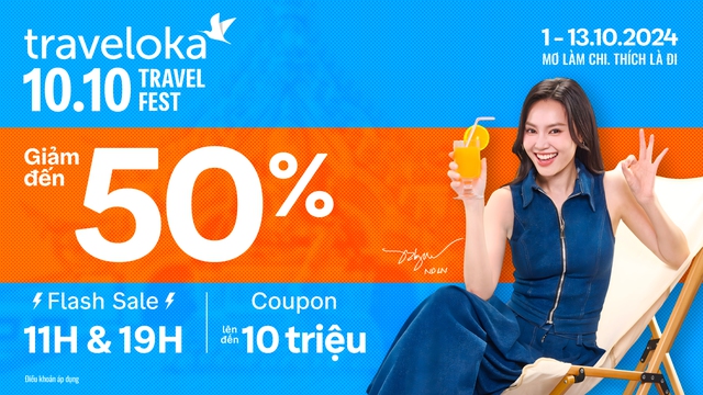 Traveloka 10.10 Travel Fest: Mang đến kỳ nghỉ cuối năm đáng nhớ với ưu đãi lên đến 50% - Ảnh 1.