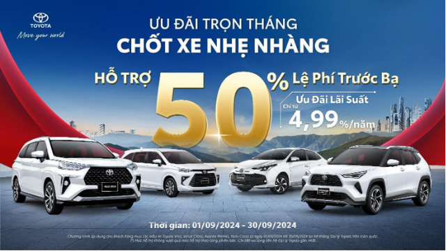 Bốn mẫu xe nhận ưu đãi lớn từ Toyota Việt Nam và các Đại lý trong tháng 9 - Ảnh 1.