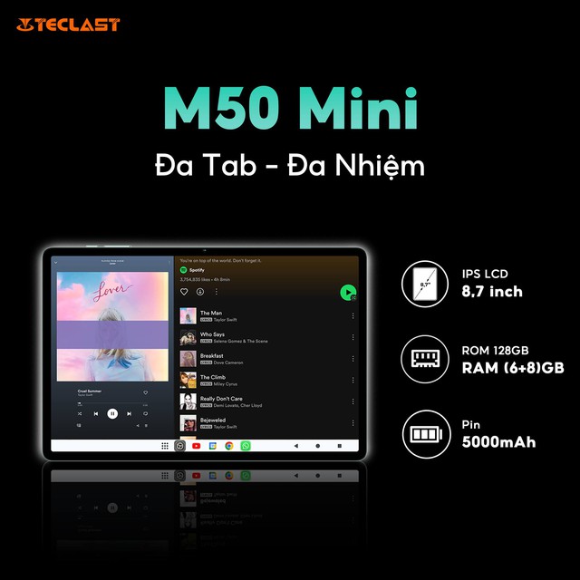 Máy tính bảng Teclast M50 Mini: Sự kết hợp tuyệt vời giữa hiệu năng và tiện ích - Ảnh 3.