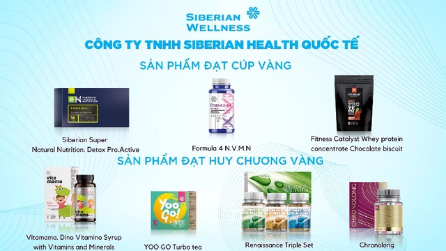 Siberian Health Quốc tế nhận giải thưởng Sản phẩm vàng vì sức khỏe cộng đồng - Ảnh 1.