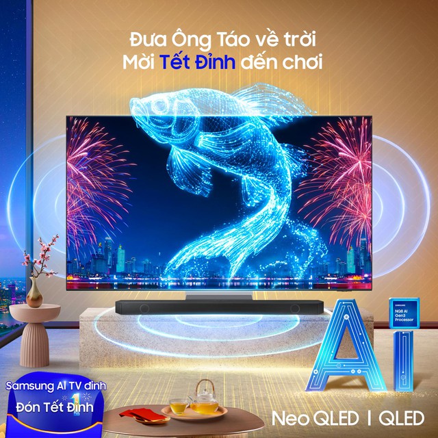 Đưa ông Táo về trời, mời Tết đỉnh đến chơi với TV màn hình lớn - Ảnh 1.