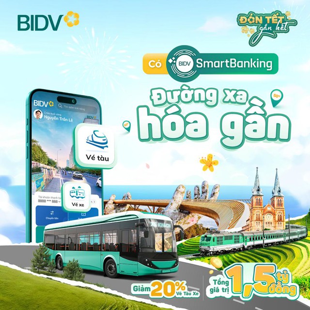 Ưu đãi 20% vé tàu xe - BIDV SmartBanking cùng bạn mang Tết về nhà - Ảnh 5.