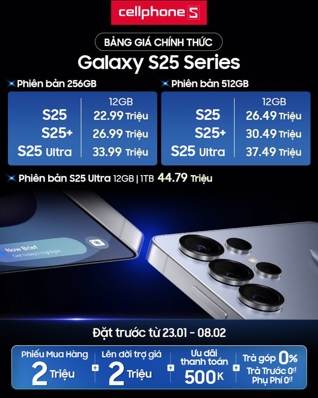 Galaxy S25 series ra mắt, giảm 4.5 triệu khi thu cũ lên đời tại CellphoneS - Ảnh 1.