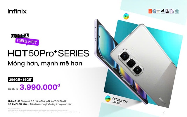 Infinix HOT 50 Pro+Series: Điện thoại màn cong mỏng bậc nhất thế giới chỉ dưới 5 triệu - Ảnh 1.