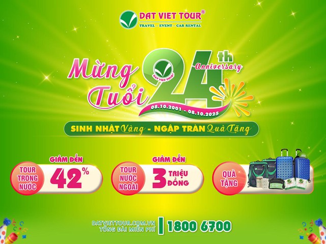 Mừng sinh nhật thứ 24 và nhận cú đúp giải thưởng - Đất Việt Tour mở đại tiệc tri ân- Ảnh 1.