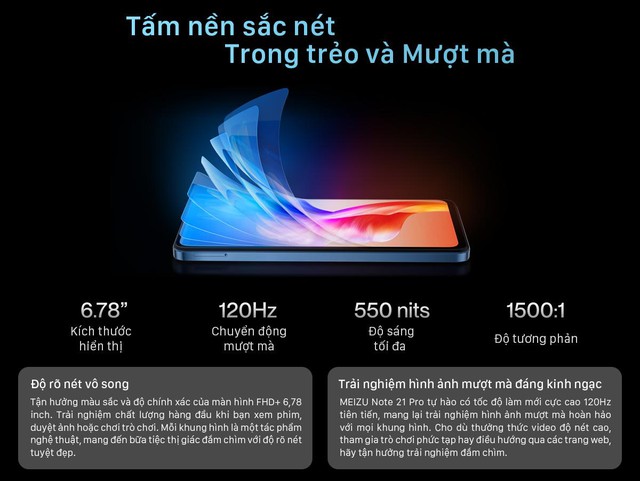 Meizu Mblu Note 21 Pro: Mạnh mẽ, thời thượng và thông minh- Ảnh 3.