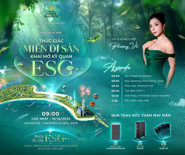 Vinhomes Green Paradise – Siêu đô thị ESG++ sẵn sàng bùng nổ với chuỗi sự kiện cuối tuần này- Ảnh 3.