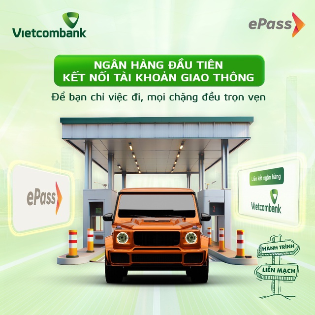 Vietcombank là ngân hàng đầu tiên liên kết ePass, trừ phí giao thông trực tiếp từ tài khoản- Ảnh 1.