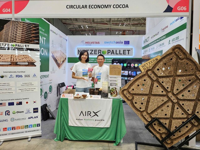 Vật liệu sinh học từ phụ phẩm nông nghiệp gây chú ý tại Vietnam Coffee Expo 2025- Ảnh 1.