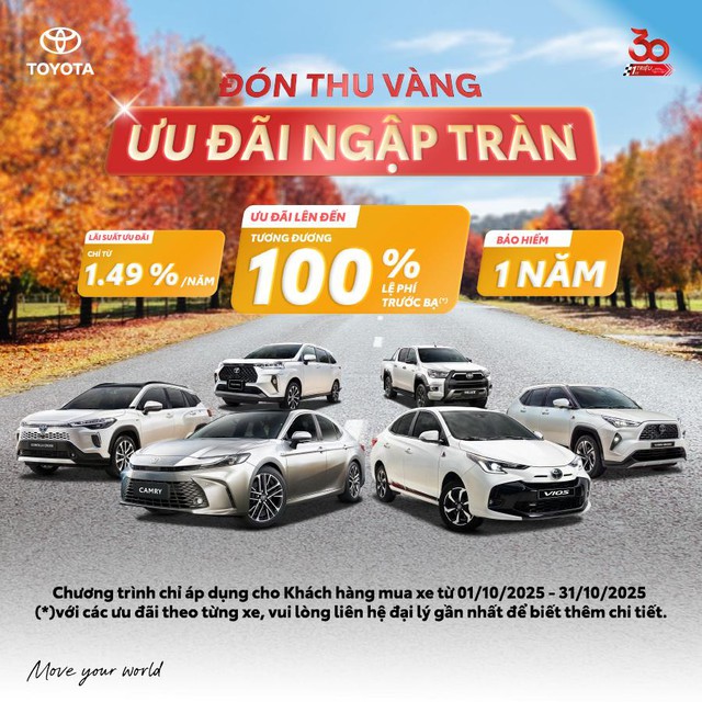 Vượt tháng ngâu với doanh số ấn tượng, Toyota tung ưu đãi khủng cho khách mua xe trong tháng 10- Ảnh 1.