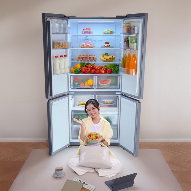 Trọn hương vị, sống tiện nghi với tủ lạnh 4 cửa Mijia Refrigerator Cross Door 510L- Ảnh 2.